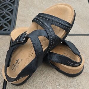 Clarks Collection Black Sandals